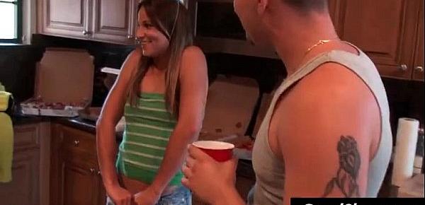  naked girls in kitchen during party